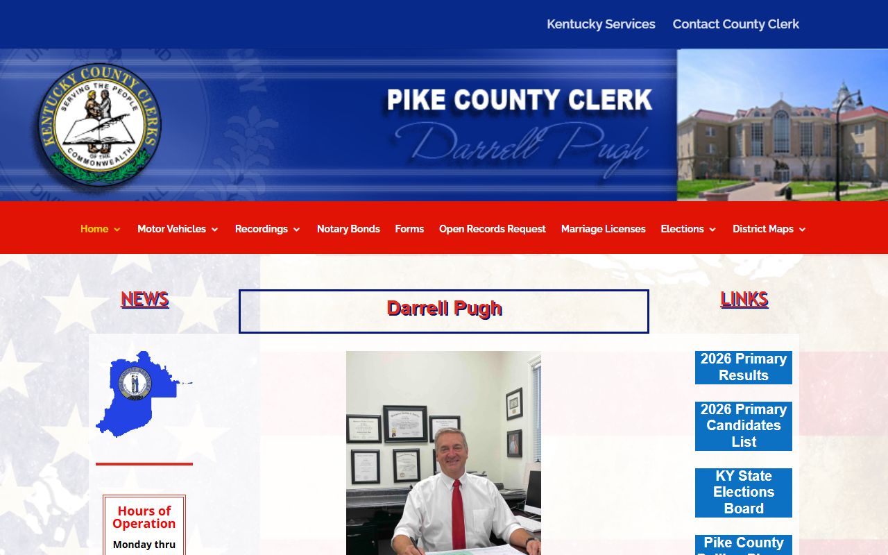 Pike County clerk records source page for county records and clerk services