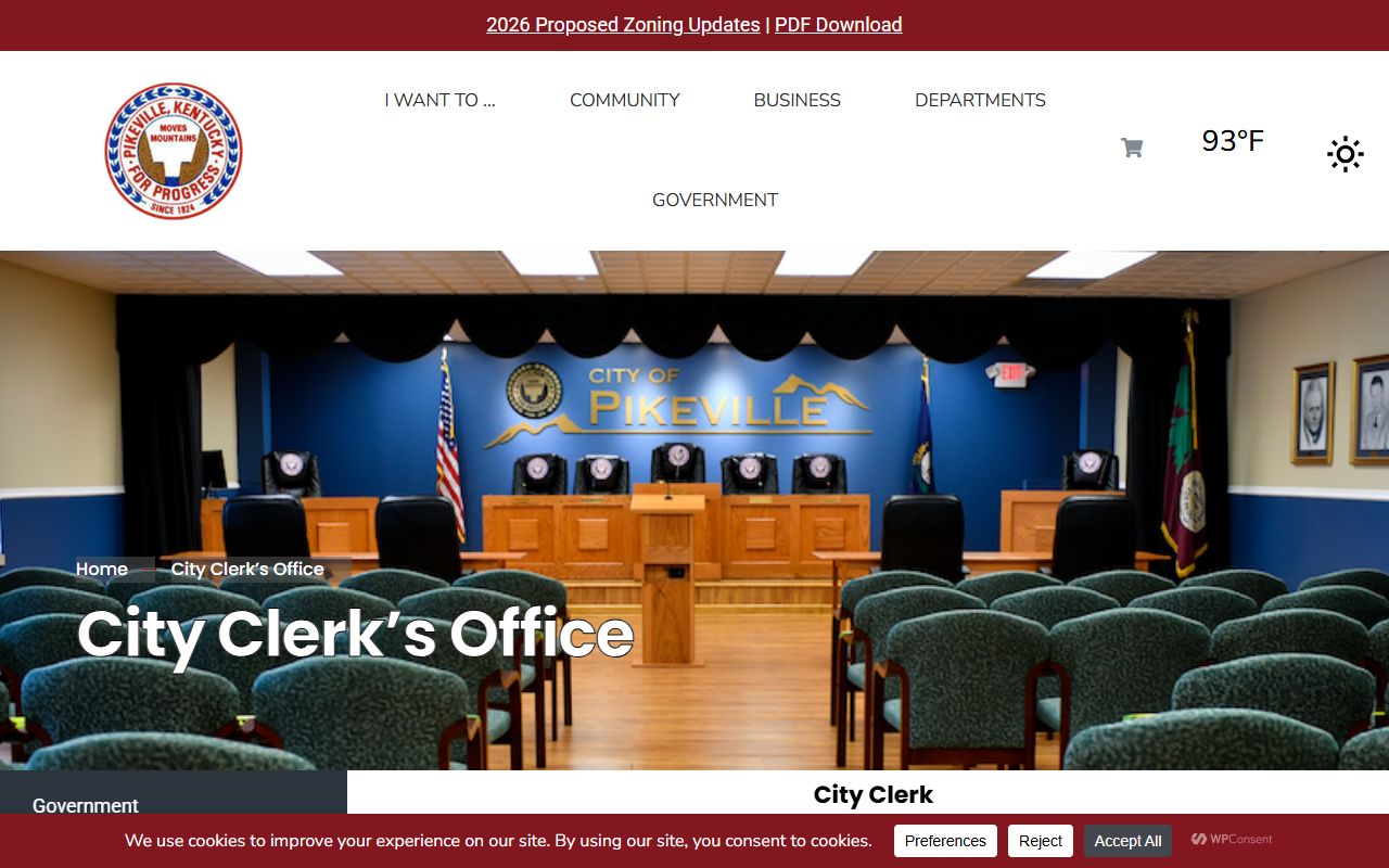 Pike County arrest records and court charges City Clerk records page
