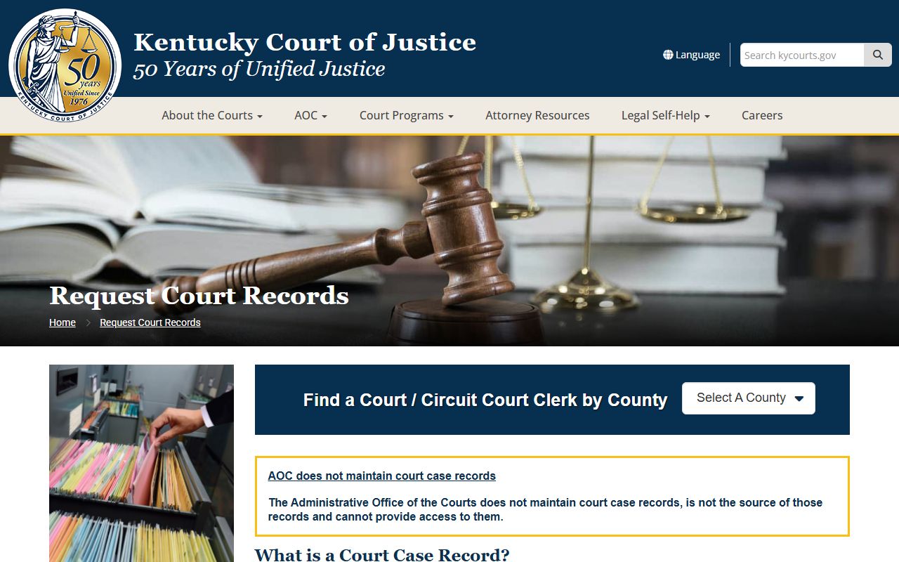 Pike County court dockets court record request instructions