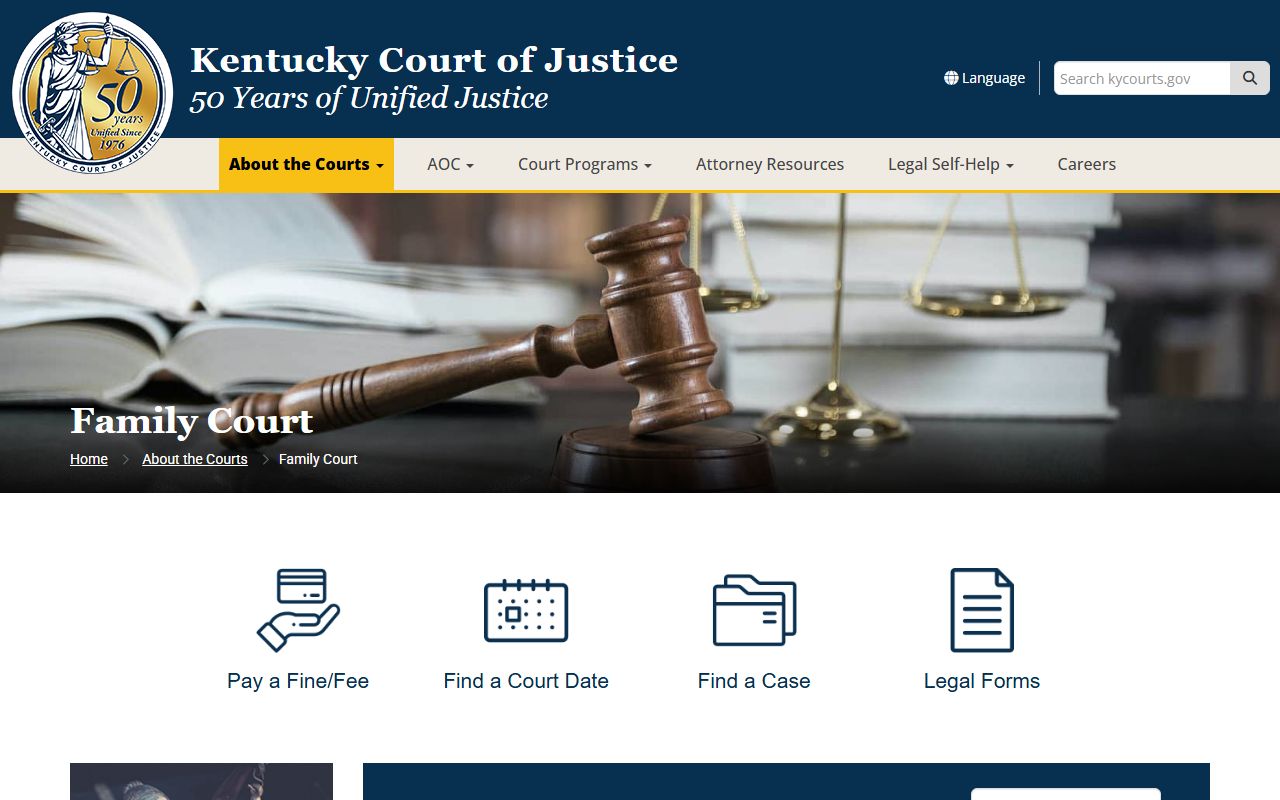 Pike County court records Kentucky Family Court jurisdiction page