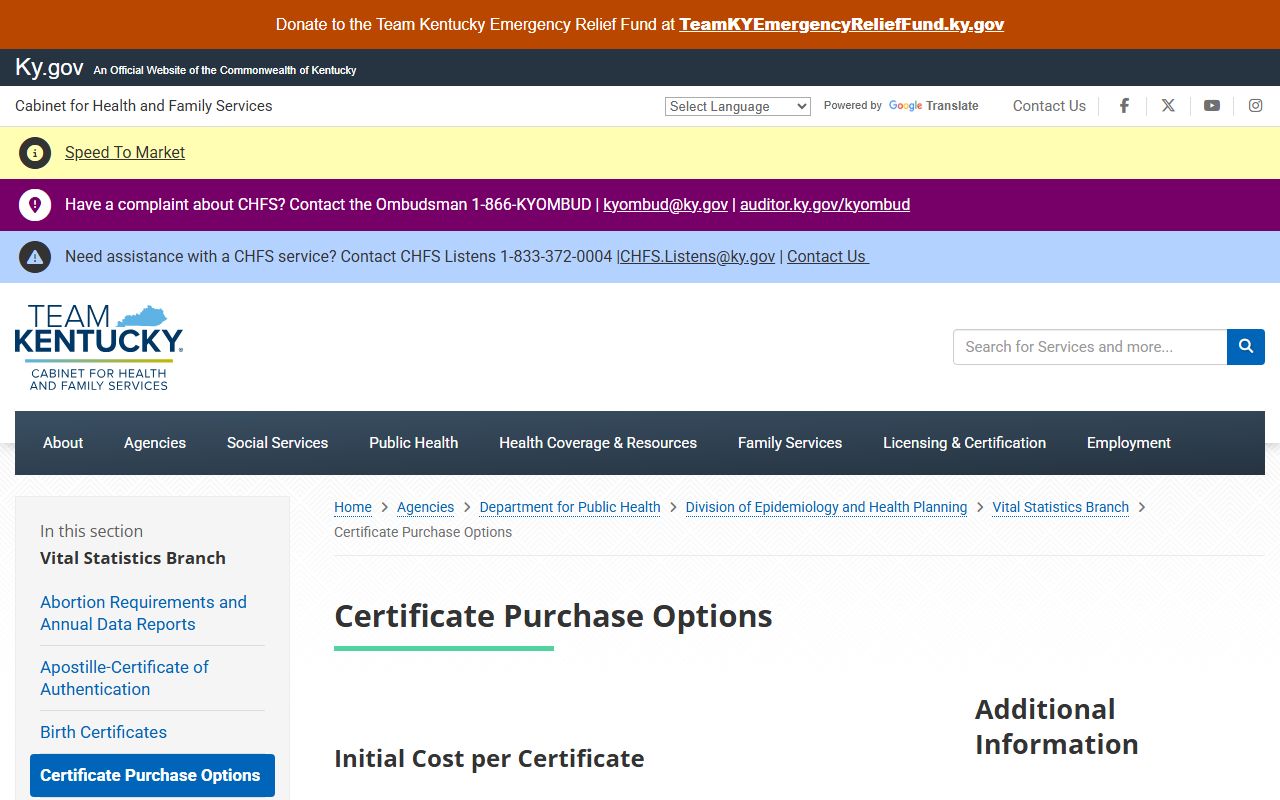 Pike County marriage and divorce records Kentucky vital certificate purchase options