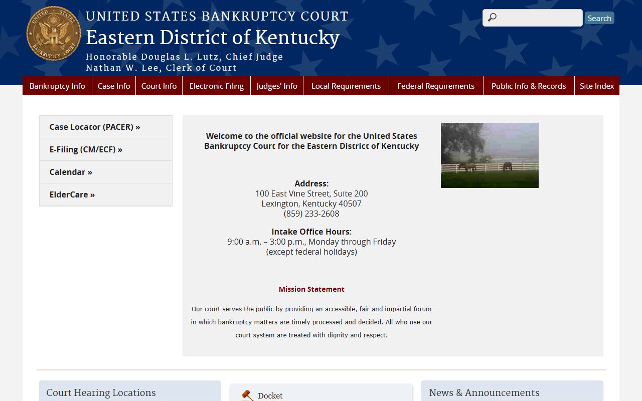Pike County probate records Eastern District of Kentucky bankruptcy court